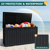 Vineego 230 Gallon Deck Box, Outdoor Resin Storage Box, with Large Storage Capacity, for Patio