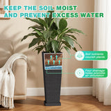 Vineego 24" Tall Planters for Outdoor Plants Set of 2, Woven-Textured Outdoor Plant Pots for Patio, Front Porch