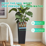 Devoko 24" Tall Planters for Outdoor Plants Set of 2, Woven-Textured Outdoor Plant Pots for Patio, Front Porch