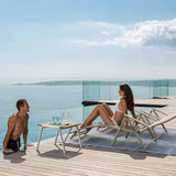 Vineego Patio Lounge Chairs Set of 2 Beach Adjustable Chaise Lounge Outdoor Pool Side Folding Recliners, Beige