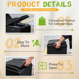 Vineego All-Weather use Trashbin with Lid, Patio Resin Hideaway Trash Can with Waterproof for Backyard