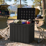 Devoko 31 Gallon Small Deck Box, Lockable Resin Patio Outdoor Storage Box, Weatherproof Outside Storage Bin for Patio Cushions, Garden Tools, Pool Supplies