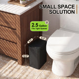 Devoko 2-Pack 2.5 Gallon Touchless Trash Can with Lid, Slim Motion Sensor Garbage Can for Bathroom Kitchen Office, Battery Operated Automatic Waste Bin