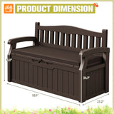 Vineego 82 Gallon Storage Patio Bench and Deck Box Organization Storage Combi for Patio, Garden