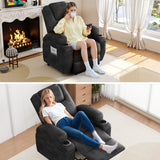 Devoko power lift recliner chairs massage Single sofa chair with cup holder for elderly,Black