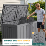 Vineego 230 Gallon Deck Box, Outdoor Resin Storage Box, with Large Storage Capacity, for Patio