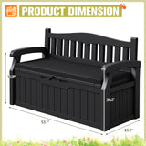 Vineego 82 Gallon Storage Patio Bench and Deck Box Organization Storage Combi for Patio, Garden