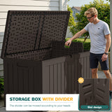 Vineego 230 Gallon Deck Box, Outdoor Resin Storage Box, with Large Storage Capacity, for Patio