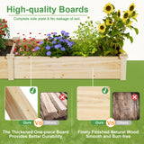 Devoko 92x22x9" Garden Bed Divisible Wooden Planter Box, Outdoor Patio Garden Box Kit to Grow Flower, Fruits, Herbs and Vegetables for Backyard, Patio, Balcony