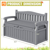 Vineego 82 Gallon Storage Patio Bench and Deck Box Organization Storage Combi for Patio, Garden