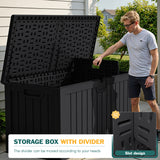Vineego 230 Gallon Deck Box, Outdoor Resin Storage Box, with Large Storage Capacity, for Patio