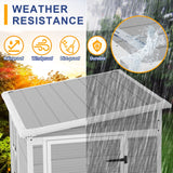 Devoko Manor 6' x 4' Resin Storage Shed, All-Weather Plastic Outdoor Storage