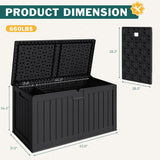 Vineego 230 Gallon Deck Box, Outdoor Resin Storage Box, with Large Storage Capacity, for Patio
