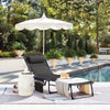 Vineego Foldable with Sauna, Lounge Coffee Chair 12 Inch High 5-Position Adjustable Patio Lounge Chair Beach Pool Coffee Chair