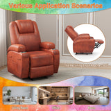 Devoko Power Lift Recliner Chair with Massage - Remote Control, Leathaire Fabric, Cup Holders for Elderly & Home Theater