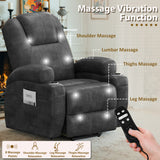 Devoko power lift recliner chairs massage Single sofa chair with cup holder for elderly,Black