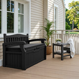 Vineego 82 Gallon Storage Patio Bench and Deck Box Organization Storage Combi for Patio, Garden