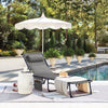 Vineego Foldable with Sauna, Lounge Coffee Chair 12 Inch High 5-Position Adjustable Patio Lounge Chair Beach Pool Coffee Chair