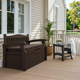 Vineego 82 Gallon Storage Patio Bench and Deck Box Organization Storage Combi for Patio, Garden