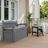 Vineego 82 Gallon Storage Patio Bench and Deck Box Organization Storage Combi for Patio, Garden