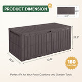 Devoko resin deck box  waterproof for outdoor