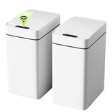 Devoko 2-Pack 2.5 Gallon Touchless Trash Can with Lid, Slim Motion Sensor Garbage Can for Bathroom Kitchen Office, Battery Operated Automatic Waste Bin