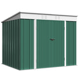 Devoko 8'x6' Patio Metal Storage Shed with Lockable Door,Outdoor Steel Tool Storage Shed for Backyard and Garden