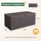Devoko resin deck box  waterproof for outdoor