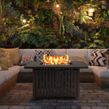 Vineego 43" Gas Fire Pit Table with Free Blue Fire 50,000 BTU Outdoor Heating All Weather Propane Fire Pit