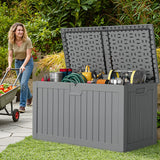 Vineego 230 Gallon Deck Box, Outdoor Resin Storage Box, with Large Storage Capacity, for Patio