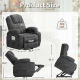 Devoko power lift recliner chairs massage Single sofa chair with cup holder for elderly,Black
