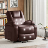 Vineego 360° Swivel Recliner Oversized Massage Rocking Chair Nursery Chair Power Living Room Furniture With Two Cup Holde