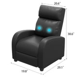 Devoko Massage Recliner Chair with Remote Control Single Sofa with Breathable Fabric Space-Saving Design for Living Room & Bedroom