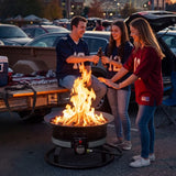 Devoko 19-inch Outdoor Propane Gas Fire Pits 58000 BTU Portable Smokeless Fire Pits with Cover, Grate & Carry Kit for Patio Outside Camping, Black