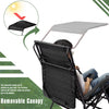 Vineego Patio Zero Gravity Chair Outdoor Folding Recliner Lounge Chair with Attachable Sunshade Canopy and Holder