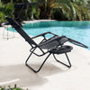 Vineego Patio Zero Gravity Chair Outdoor Folding Recliner Lounge Chair with Attachable Sunshade Canopy and Holder