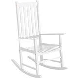 Devoko Patio Acacia Wood Ergonomic Single Rocking Chair for All-Weather Use