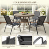 Vineego Dining Chairs Set of 4 Modern Kitchen Dinner Chairs with Metal Legs, Curved Armchairs Accent Chairs, Reading Chair, Bar Office Chair , Black