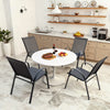 Vineego Dining Chairs Set of 4 Modern Kitchen Dinner Chairs with Metal Legs, Curved Armchairs Accent Chairs, Reading Chair, Bar Office Chair , Black