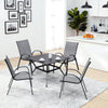 Vineego Dining Chairs Set of 4 Modern Kitchen Dinner Chairs with Metal Legs, Curved Armchairs Accent Chairs, Reading Chair, Bar Office Chair , Black