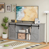 Vineego Rustic Modern TV Stand for 65-Inch TVs - Entertainment Center with Storage Cabinet & Sliding Barn Door Design