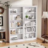 Vineego 5-Shelf Corner Bookcase - Sturdy White Storage for Home Office, Living Room