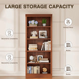 Vineego 5-Shelf Corner Bookcase - Sturdy White Storage for Home Office, Living Room