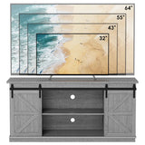 Vineego Rustic Modern TV Stand for 65-Inch TVs - Entertainment Center with Storage Cabinet & Sliding Barn Door Design