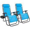 Vineego Zero Gravity Chair Camp Reclining Lounge Chairs Outdoor Lounge Patio Chair with Adjustable Pillow 2 Pack