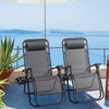 Vineego Zero Gravity Chair Camp Reclining Lounge Chairs Outdoor Lounge Patio Chair with Adjustable Pillow 2 Pack