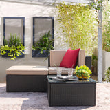 Devoko Outdoor Sectional Sofa PE Rattan Patio Furniture Sets with Cushions and Table