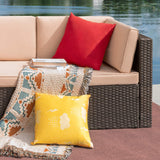 Devoko 6 Pieces Outdoor Patio Furniture Sets Wicker Sectional Sofa PE Rattan Conversation Sets