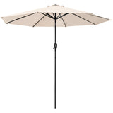 Devoko 10ft Patio Market Umbrella Outdoor Shade with Push Tilt and Crank Lift 8 Ribs