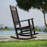 Devoko Outdoor Rocking Chair Presidential Rocker HDPE, Stainless steel All-weather Chair (One Chair Only)